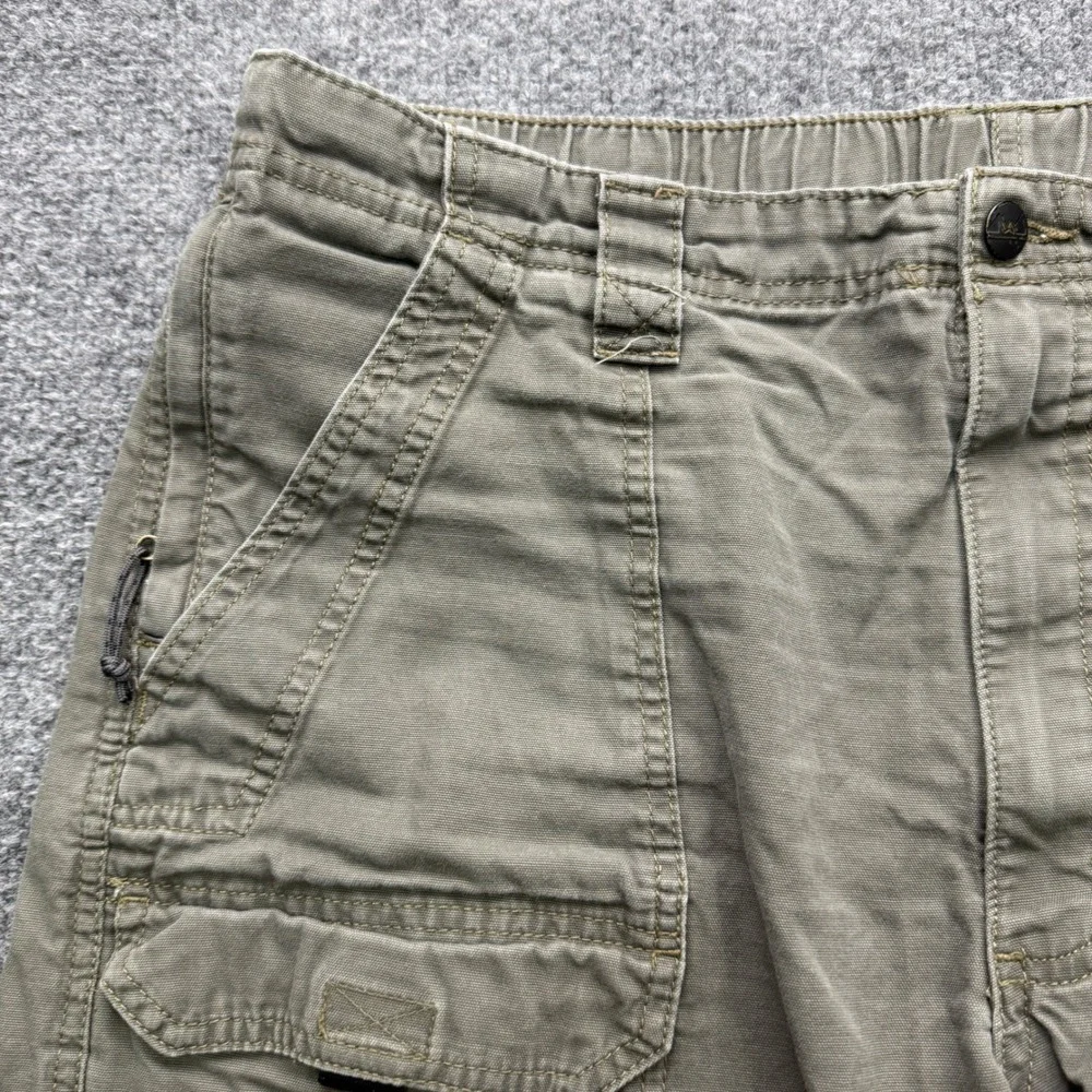 Wrangler Authentic Issue Cargo Shorts Mens 38 Olive Green Canvas Workwear